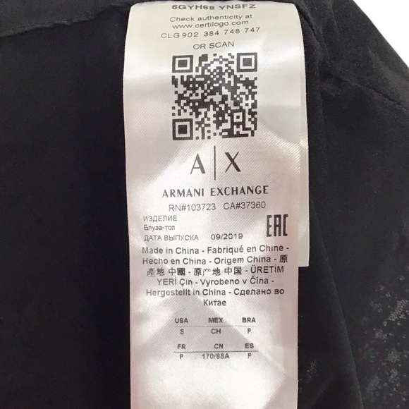 A/X Armani Exchange Black Sequin Sleeveless Blouse Size Small - Picture 6 of 7